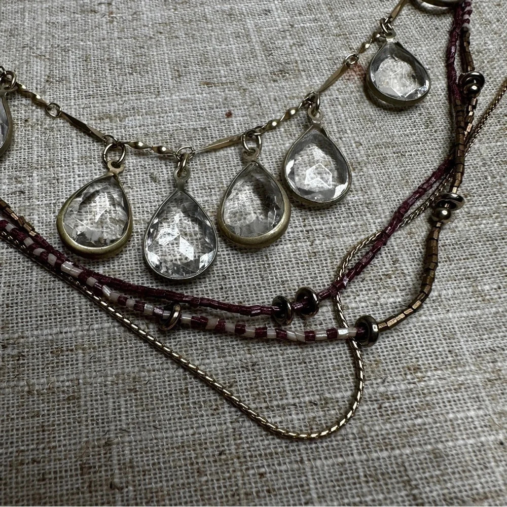 LOFT Mixed Media Multilayered Necklace - Preloved